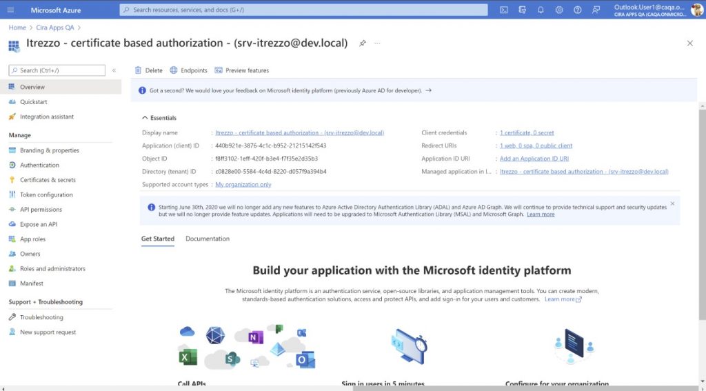 Configuring itrezzo certificate-based authorization