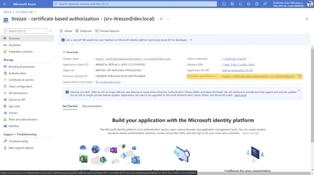 Assigning the Service Principal entity